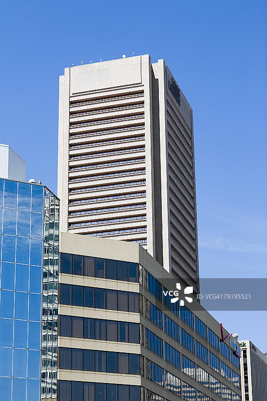 大厦的低角度视图，世界贸易中心，巴尔的摩，马里兰州，美国图片素材