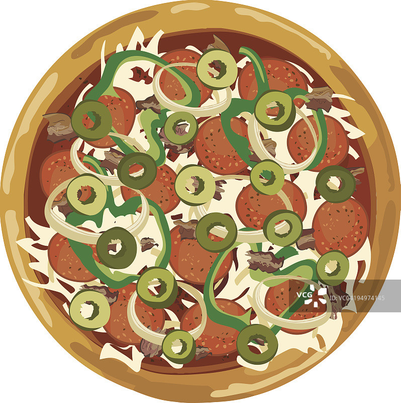 意大利香肠披萨图片素材