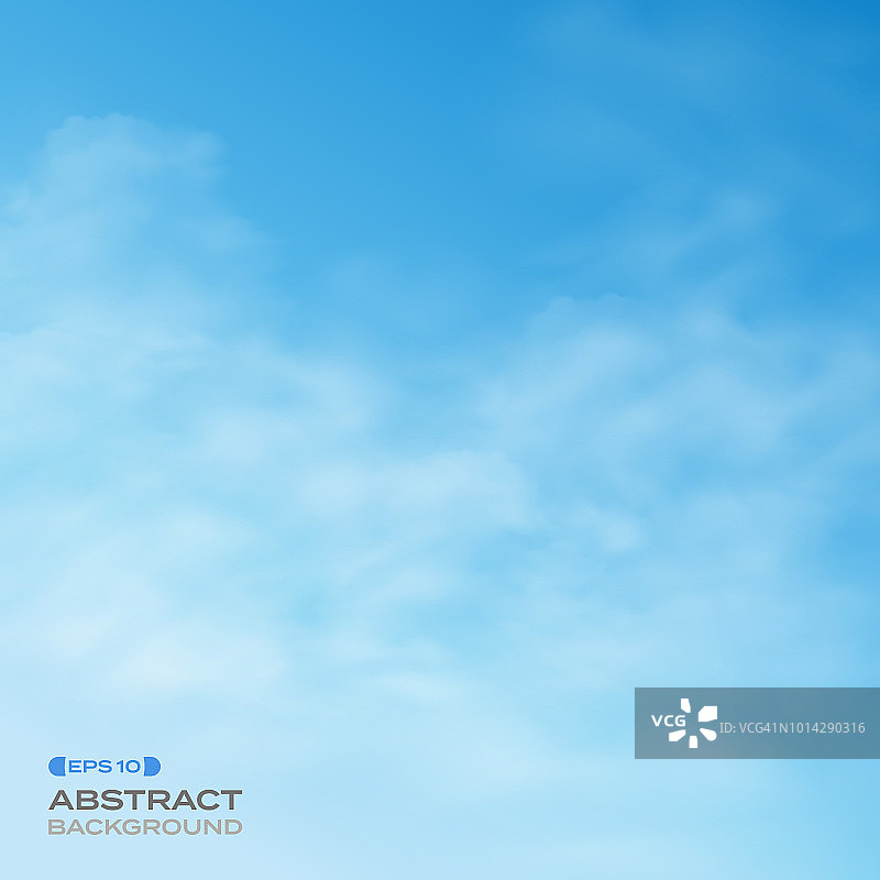 抽象的蓝天与云的背景。图片素材