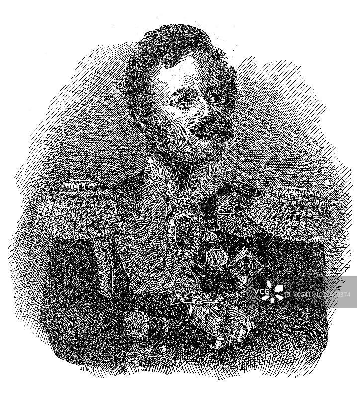 伊凡·费奥多洛维奇亲王(1831)是俄国帝国的军事领袖图片素材