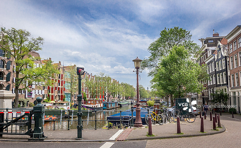 阿姆斯特丹运河，荷兰图片素材
