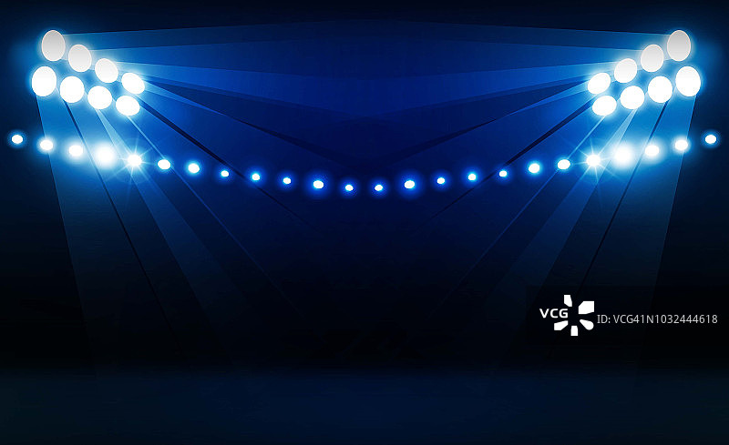 明亮的体育场体育场灯光矢量设计。向量照明图片素材