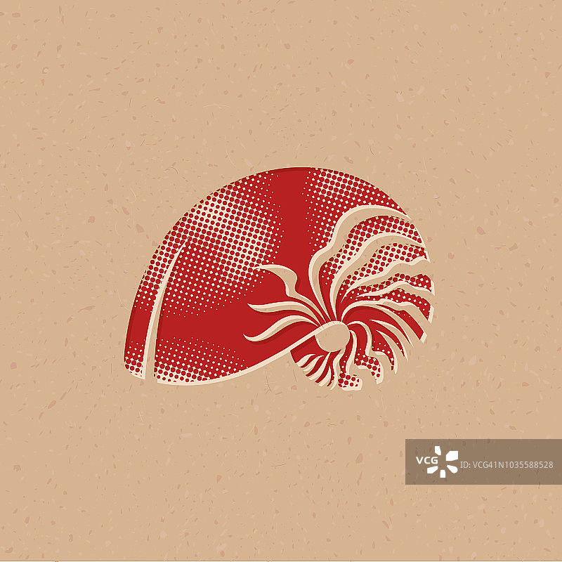 半色调图标-鹦鹉螺图片素材