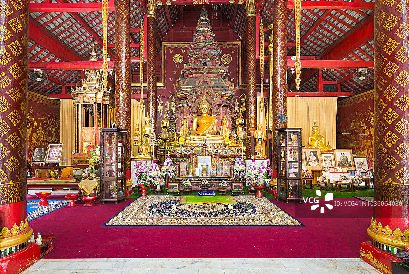 泰国清迈的清文寺。图片素材