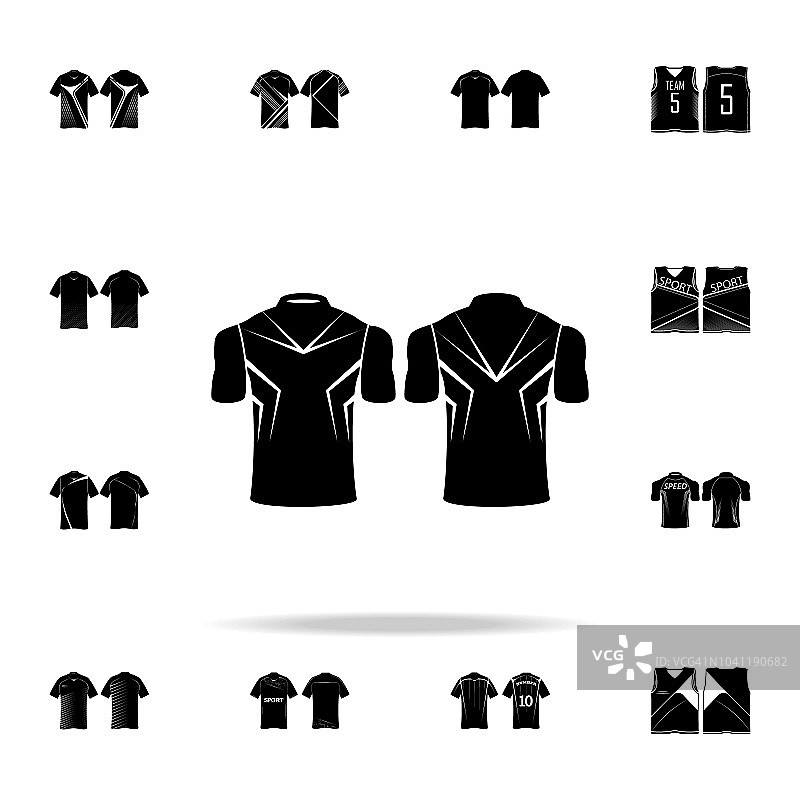 运动衫图标。t恤图标普遍设置为网络和移动图片素材