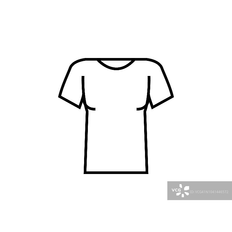 衣服袖子t恤图标。移动概念和web应用的服装图标元素。细线衣服袖子t恤图标可以用于网络和移动图片素材