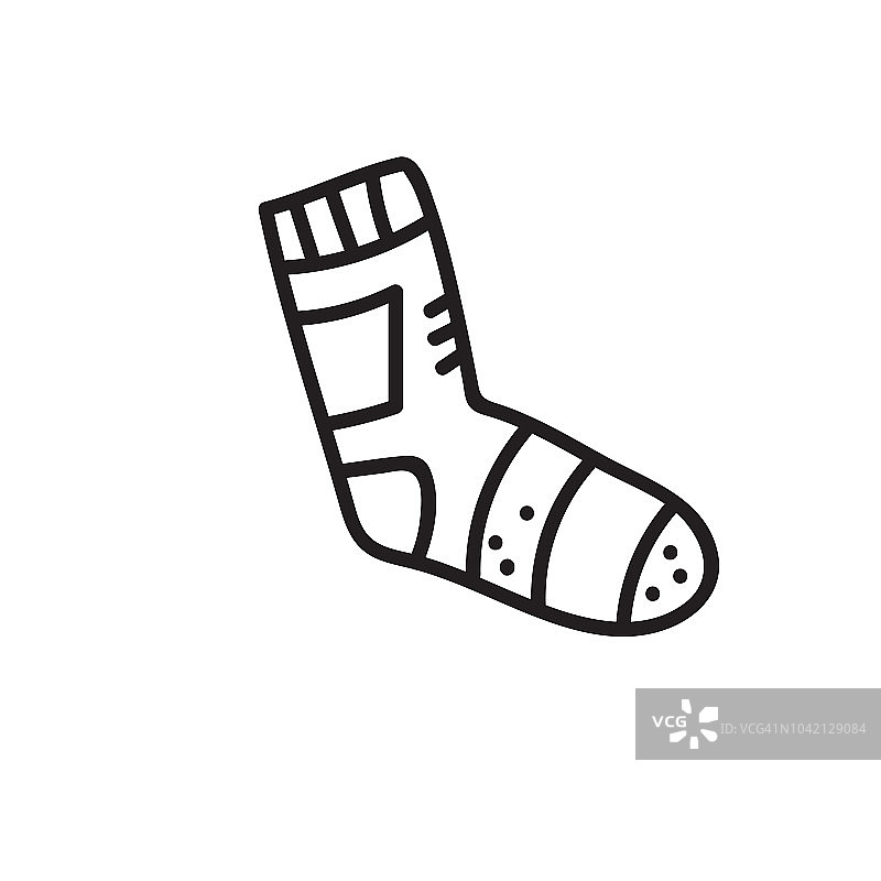 运动袜的矢量插图图片素材