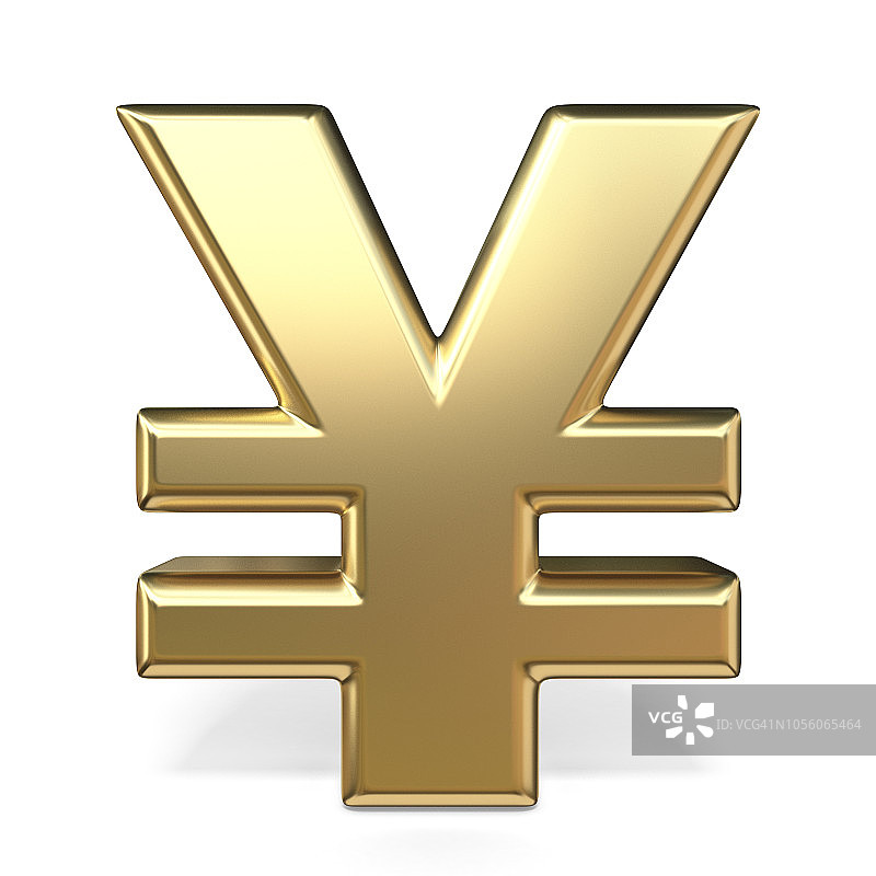 黄金货币符号日元3D图片素材