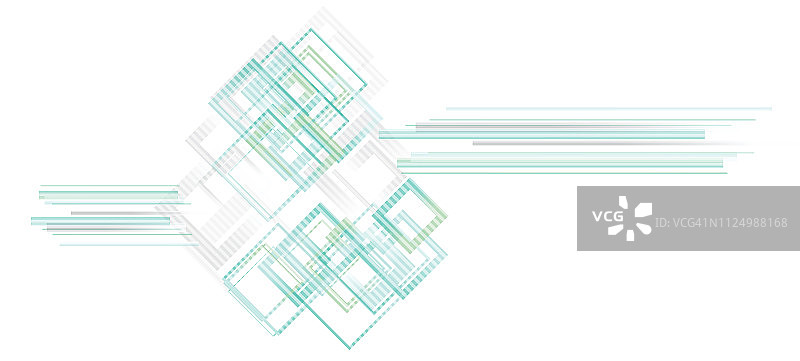 抽象几何背景图案-模板设计-蓝色-向量插图图片素材