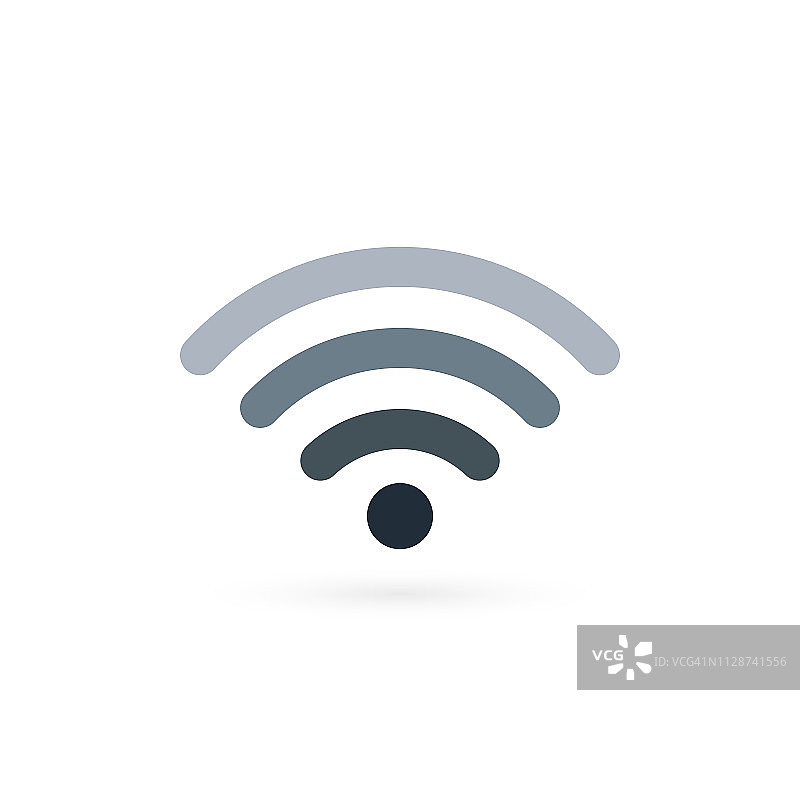WIFI图标，矢量隔离wi-fi符号。单一的元素图片素材