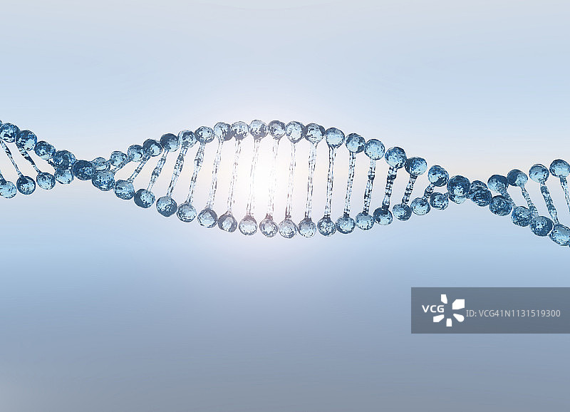 DNA螺旋链由水组成图片素材