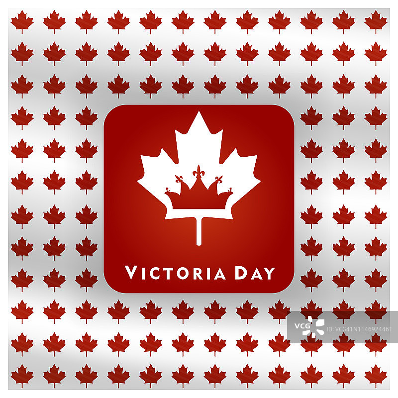 维多利亚日在加拿大矢量插图，加拿大国旗图片素材