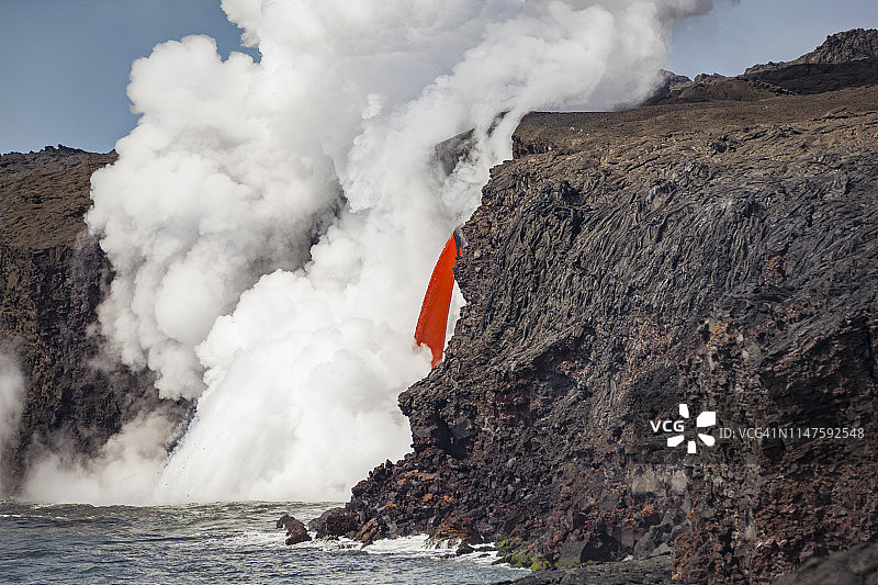 熔岩流，卡拉帕纳，大岛，夏威夷图片素材