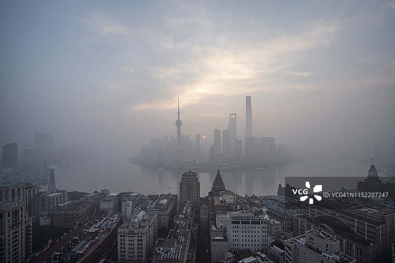 上海烟雾图片素材