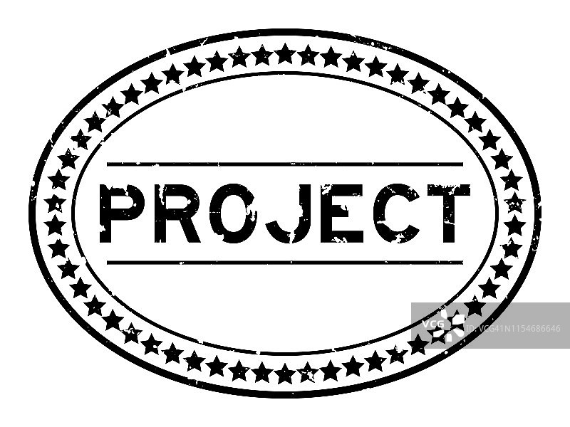 垃圾黑项目字椭圆形橡皮印章印章上的白色背景图片素材