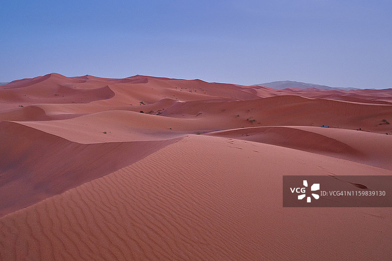 撒哈拉沙漠的日落图片素材