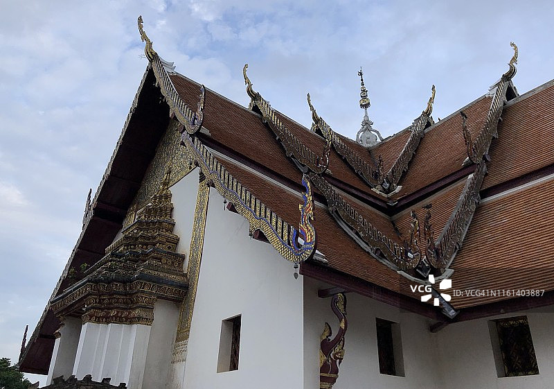 泰国寺庙美景，卧佛寺，泰国南省。图片素材