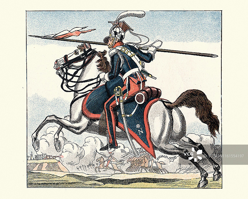 拿破仑战争时期的法国轻骑兵第二团图片素材