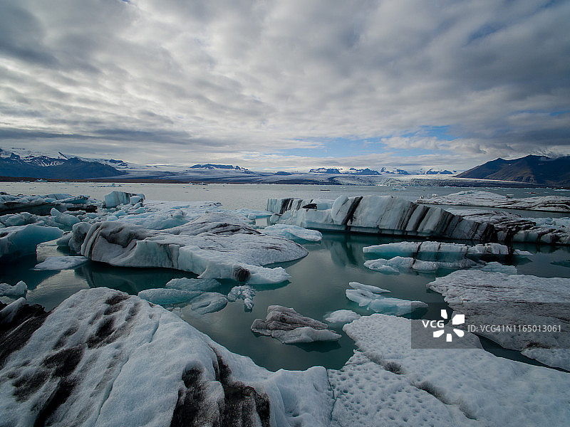 冰岛的冰川视图图片素材