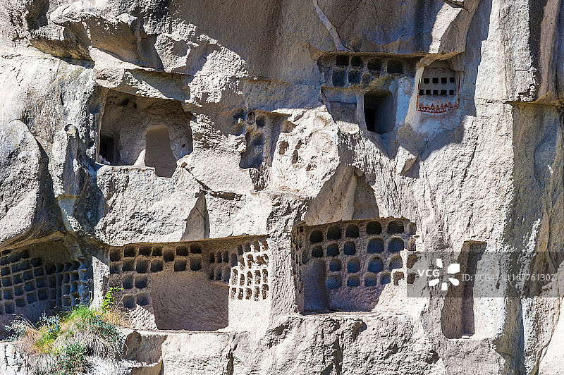 土耳其，戈雷米国家公园和卡帕多西亚的岩石遗址，泽尔韦山谷中部的博物馆(9世纪和13世纪的基督教摇篮)，穴居人鸽巢(联合国教科文组织世界遗产)图片素材