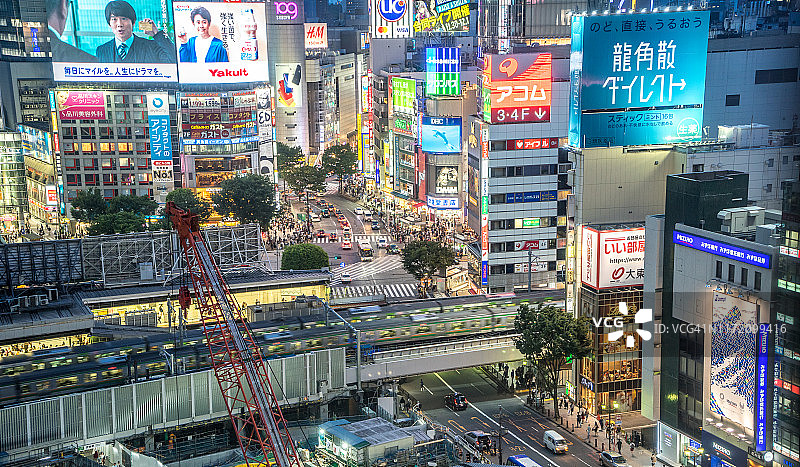 东京涩谷的天际线图片素材