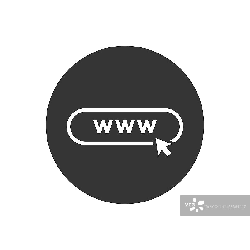 网络图标矢量。平面图标Web互联网与箭头图片素材