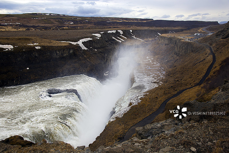 冰岛的海湾瀑布——欧洲最强大的瀑布图片素材