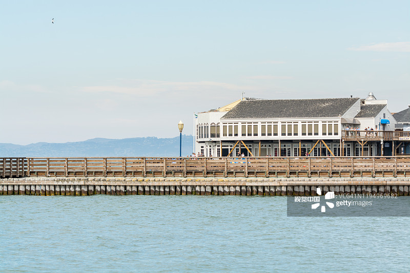 美国加州旧金山渔人码头39号码头的餐厅图片素材
