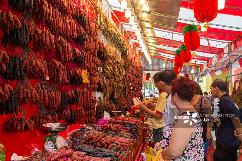 新加坡唐人街的市场图片素材