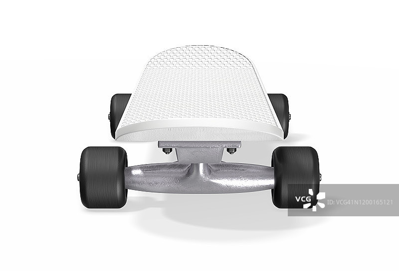 白色背景上的滑板。三维渲染图片素材