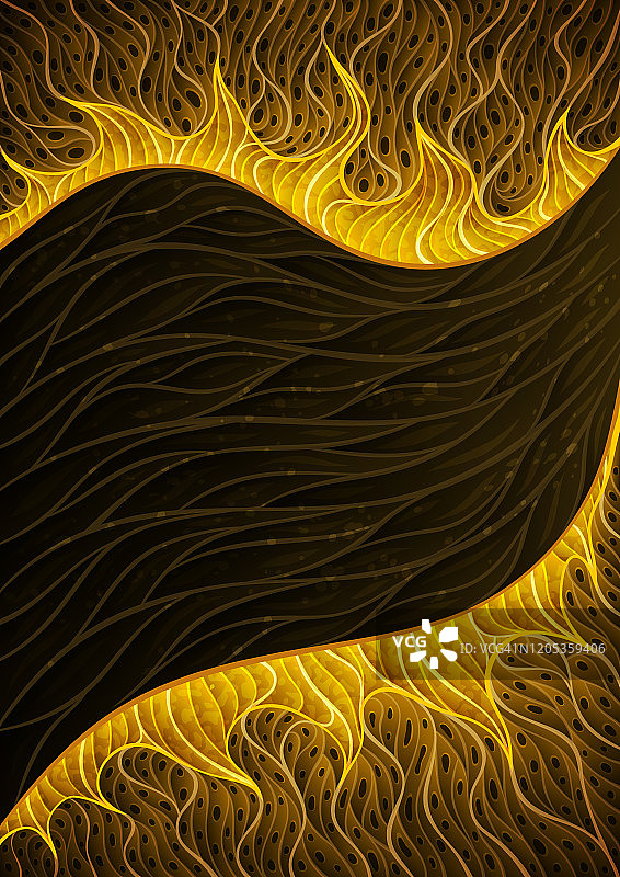 抽象的金色溪流背景插图图片素材