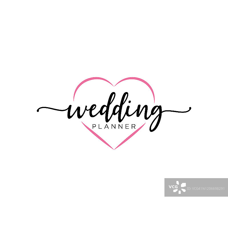 婚礼策划师标志设计理念图片素材