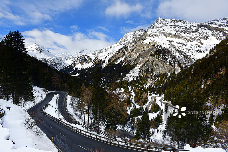 从Maloja Pass看Val Duana和Bergell图片素材