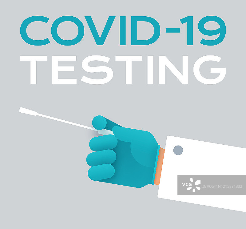 CoViD-19冠状病毒检测专业医务人员图片素材