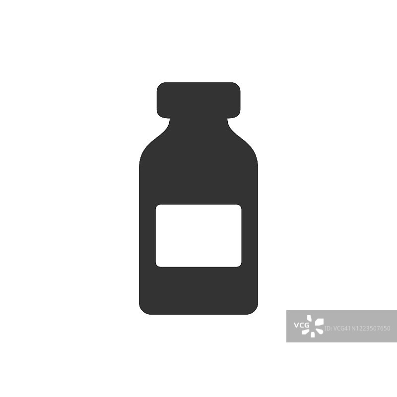 药品瓶，补充图标标志模板插图设计。向量EPS 10。图片素材