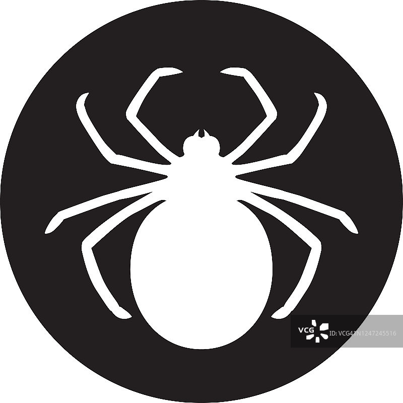 黑蜘蛛图标图片素材