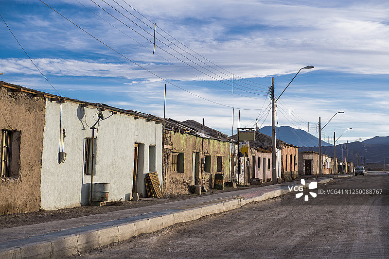 街景，奥拉格，智利和玻利维亚的边界图片素材
