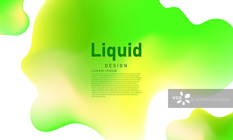 抽象的绿色液体梯度背景生态概念为您的平面设计，图片素材