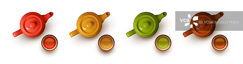 一套茶壶和杯子图片素材
