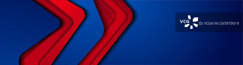 深蓝红色抽象的科技公司横幅设计图片素材