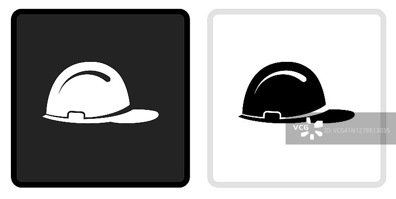 施工头盔图标上的黑色按钮与白色翻转图片素材