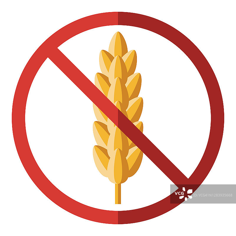 小麦过敏的图标在透明的背景图片素材