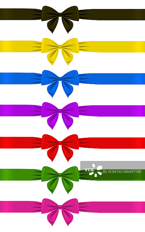 蝴蝶结与丝带，装饰和节日设计图片素材