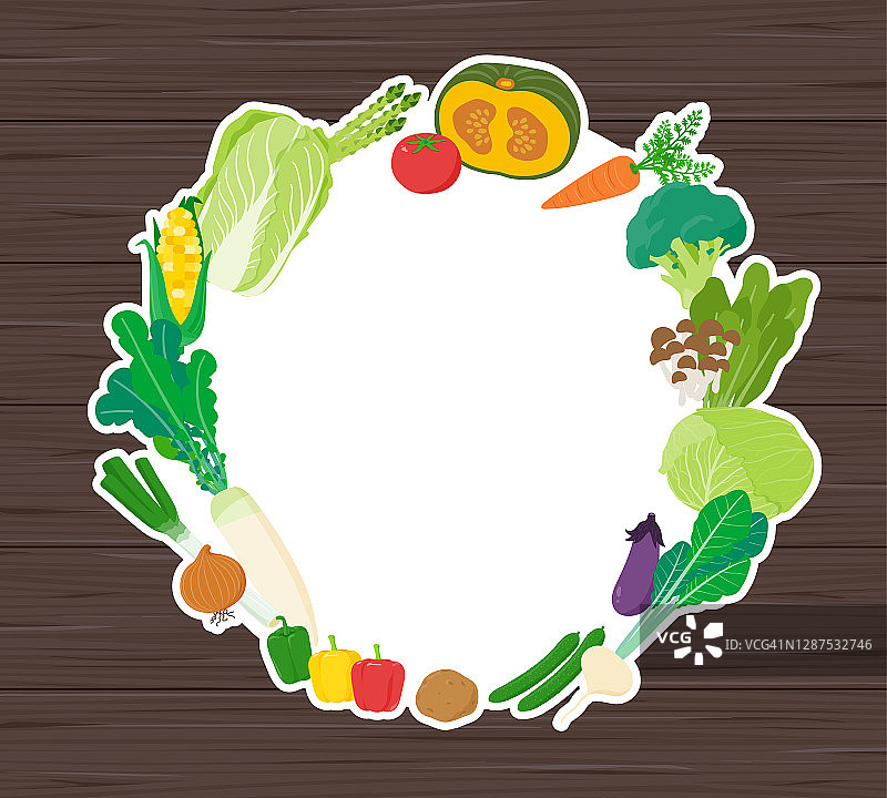 vegetables_Circle在板上图片素材