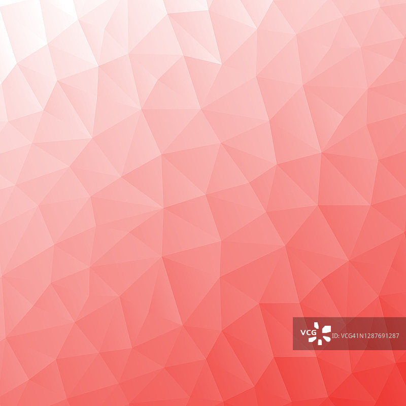 多边形马赛克与红色梯度-抽象几何背景-低多边形图片素材