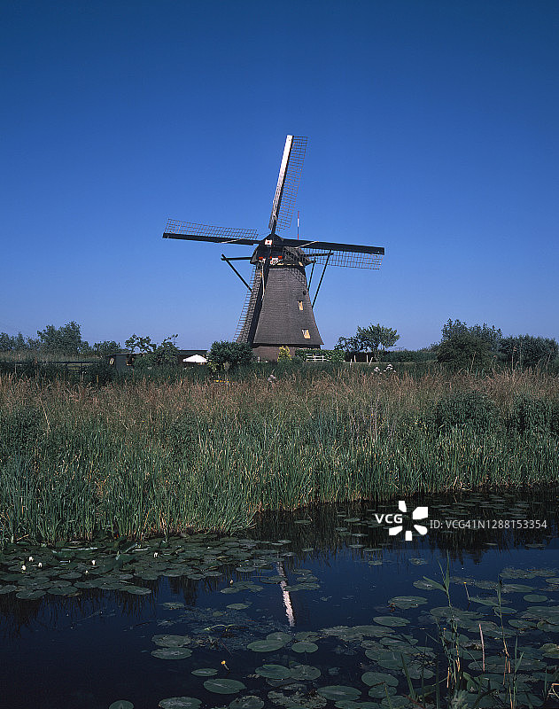 风车的Kinderdijk图片素材