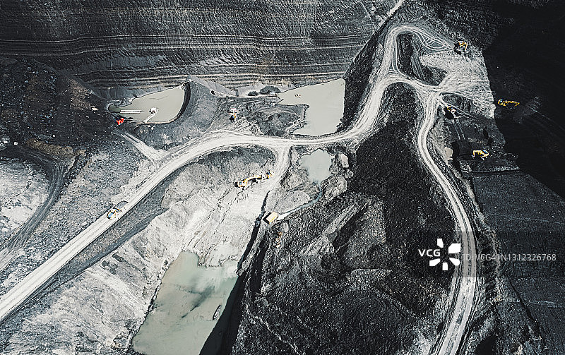 煤矿鸟瞰图图片素材