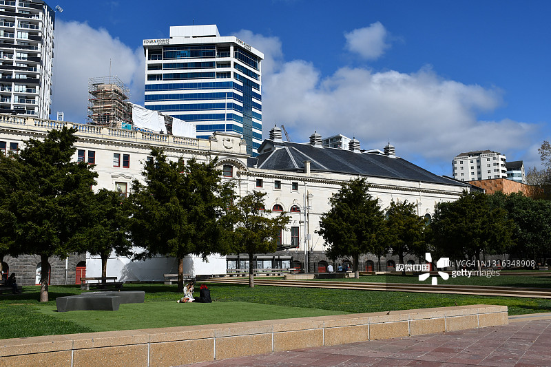 新西兰奥克兰奥茶广场的草坪图片素材