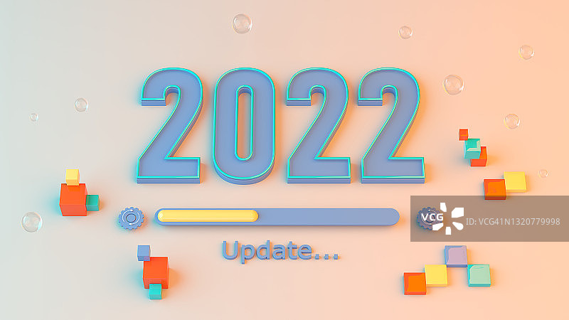 2022年新年更新数字概念图片素材