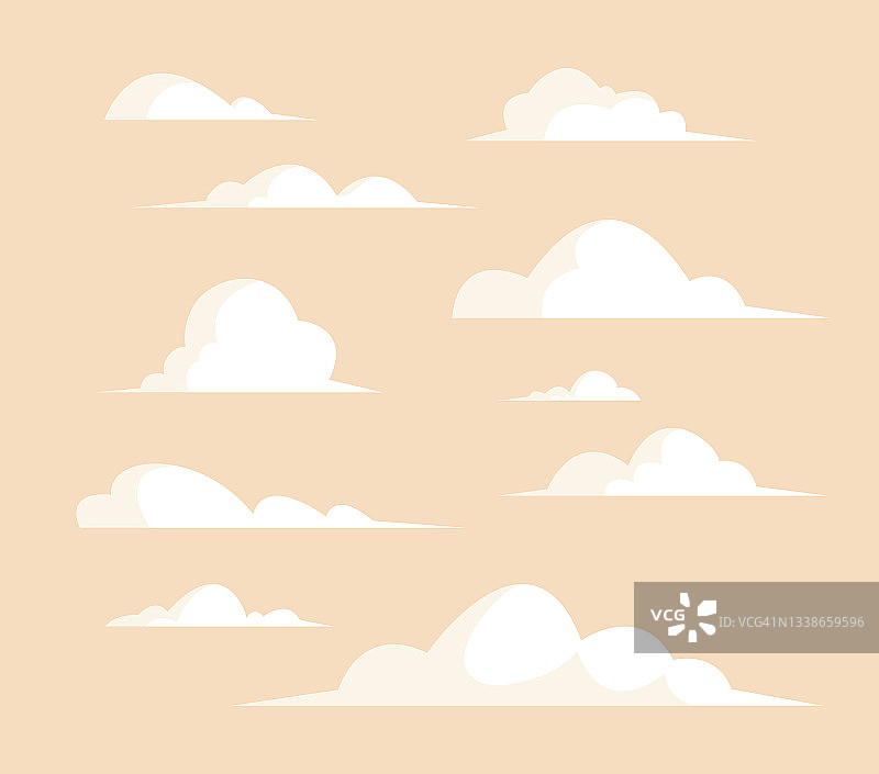 云设置矢量插图EPS 10图片素材
